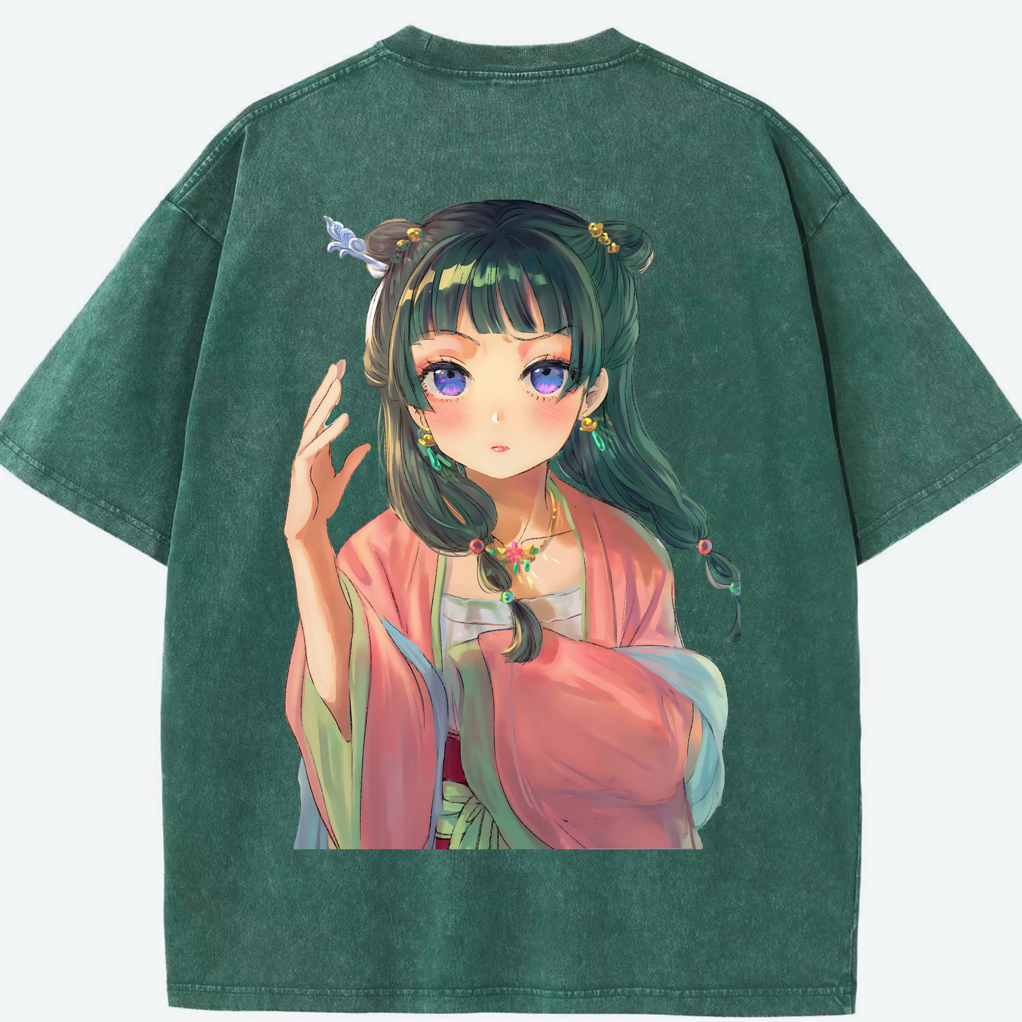 （画像用） 薬屋のひとりごと The Apothecary Diaries 綿100% ヴィンテージ風 半袖Tシャツ（背面プリント）